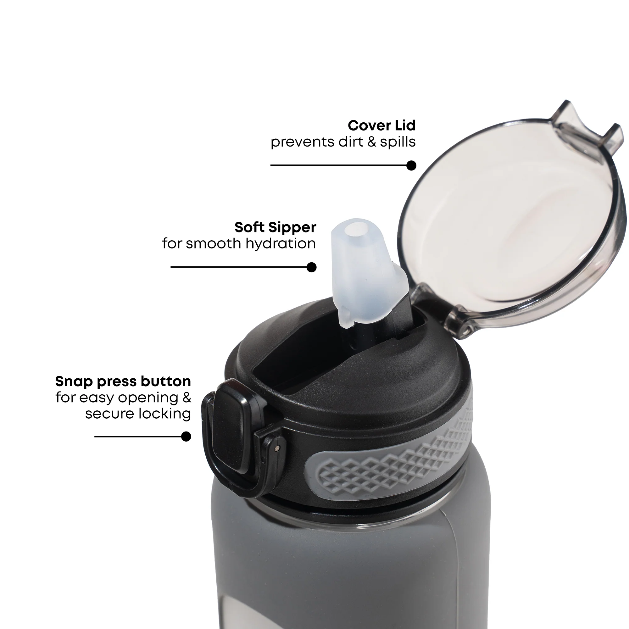 1 Litre , Motivational Glass Sipper Bottle Duo - Image 13