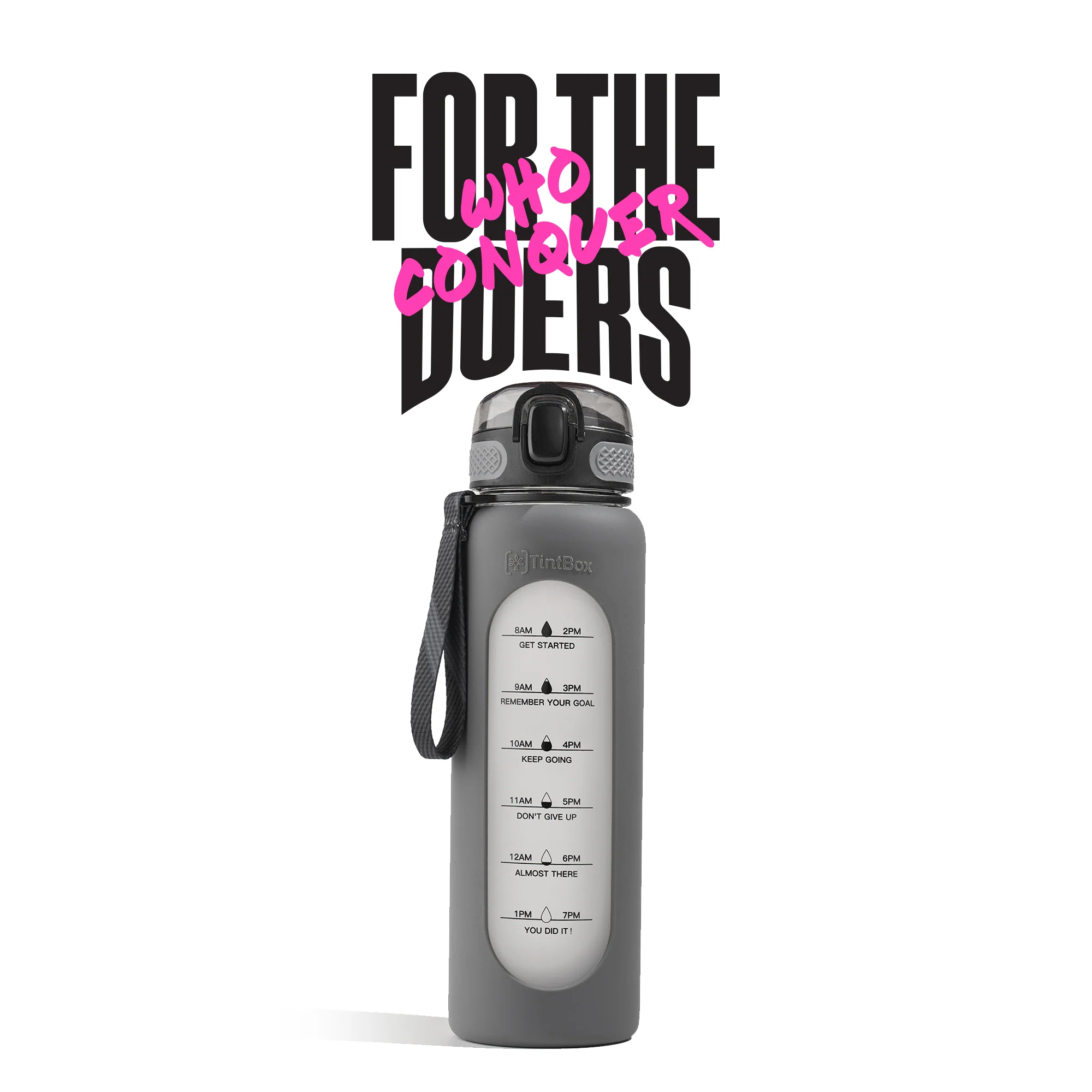 1 Litre , Motivational Glass Sipper Bottle Duo - Image 16