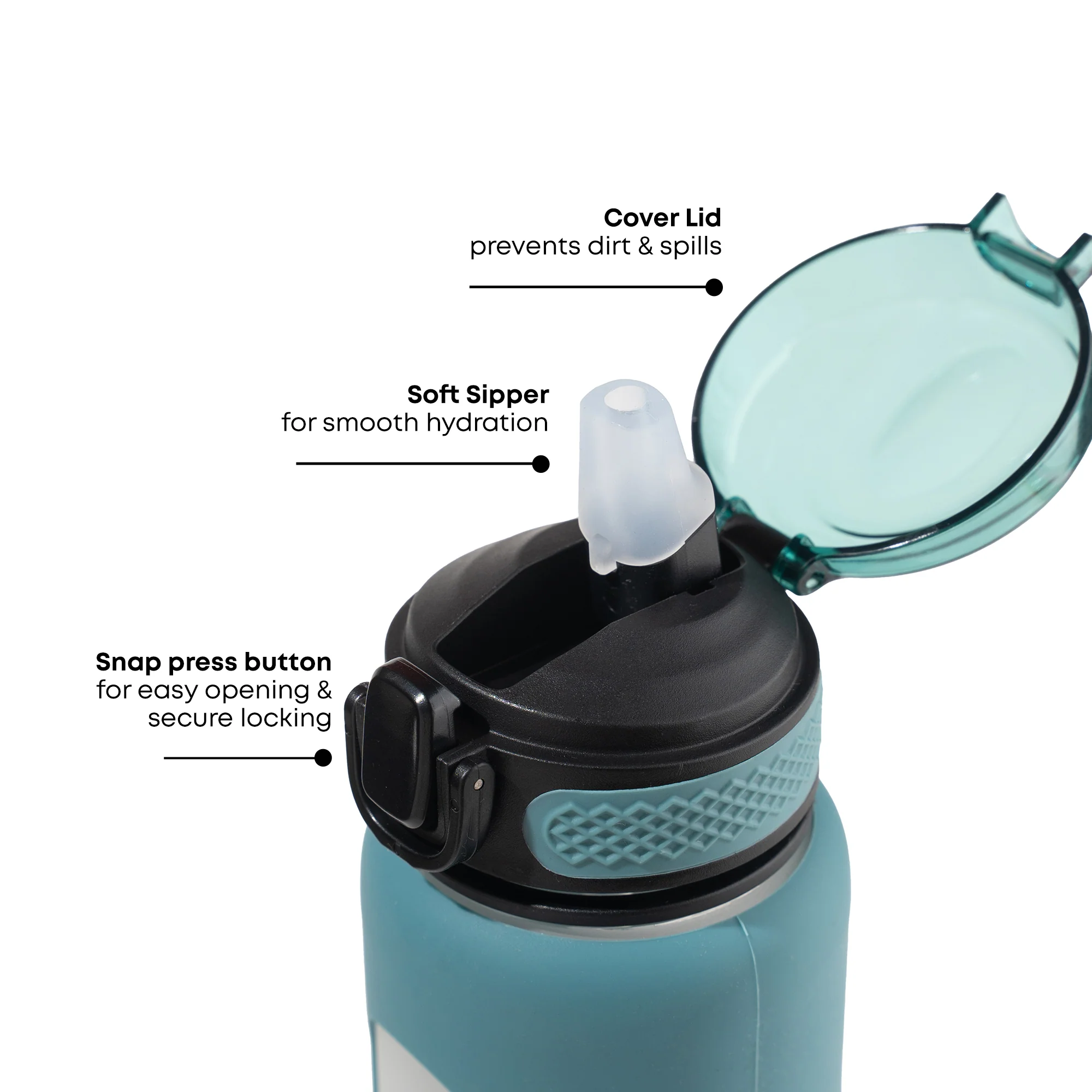 1 Litre , Motivational Glass Sipper Bottle Duo - Image 19