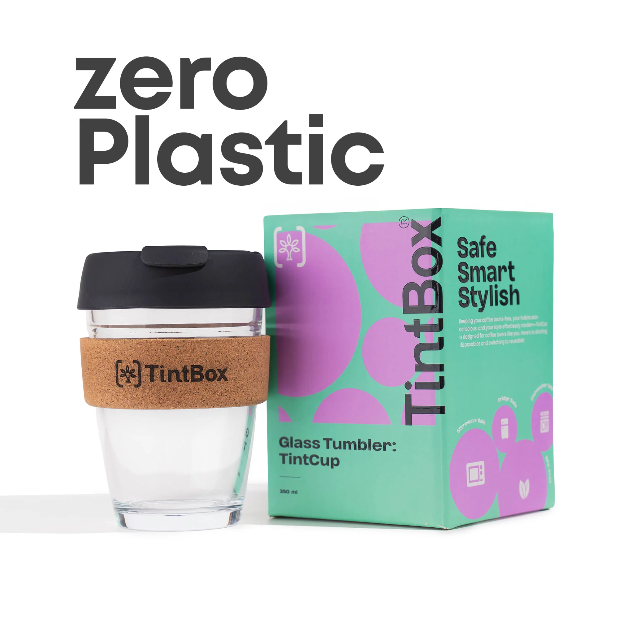 TintCup Borosilicate Glass Coffee Cup (Tumbler) 350 ml with Silicone Lid & Grip, Glass Coffee Mug with lid - Image 19