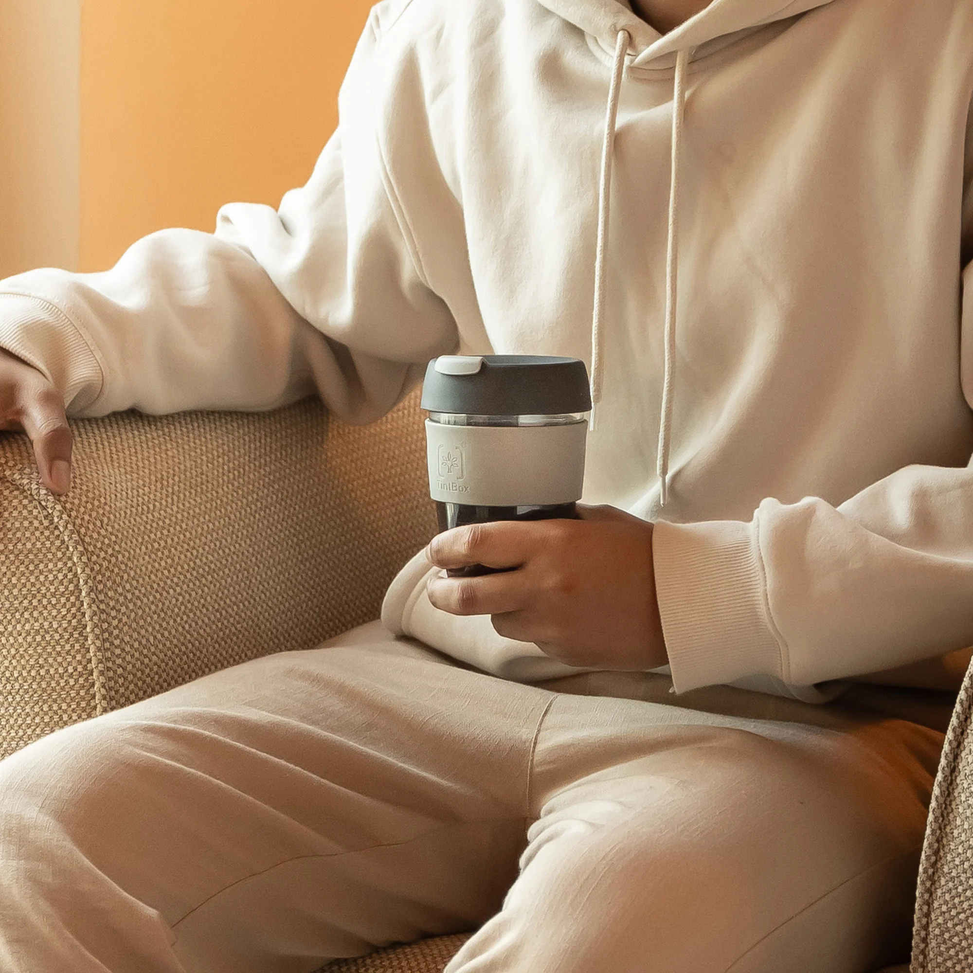 TintCup Borosilicate Glass Coffee Cup (Tumbler) 350 ml with Silicone Lid & Grip, Glass Coffee Mug with lid - Image 34