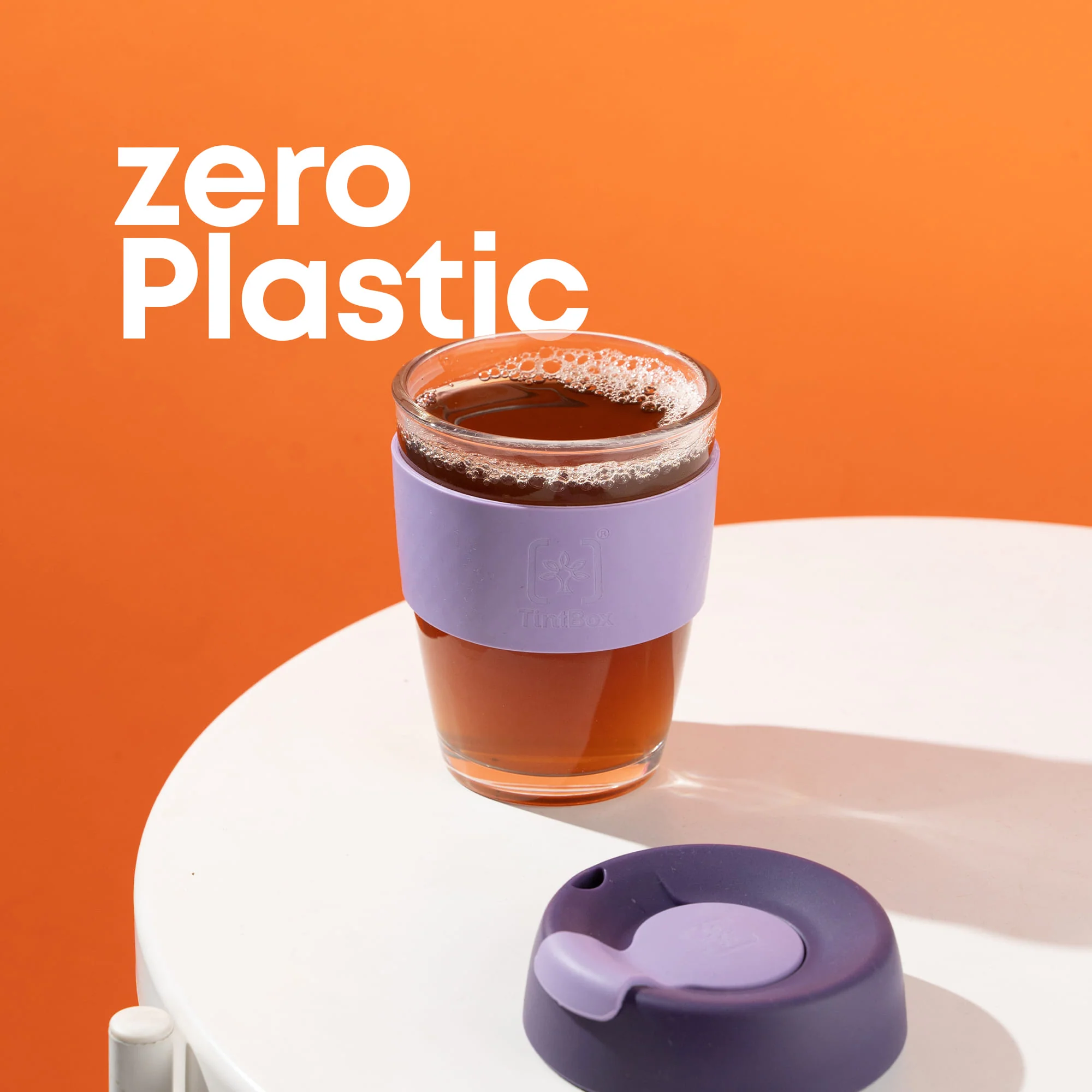 TintCup Borosilicate Glass Coffee Cup (Tumbler) 350 ml with Silicone Lid & Grip, Glass Coffee Mug with lid - Image 8