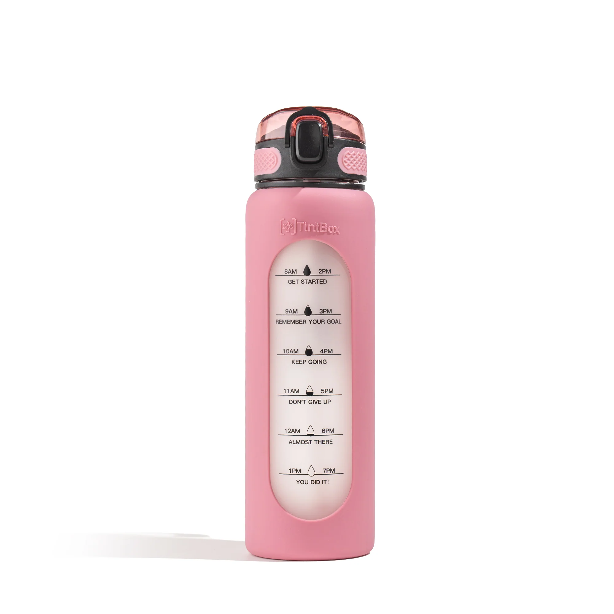 Motivational Borosilicate Glass Water Bottle 1 litre, Glass Sipper Bottle with Straw for Fridge, Office, Gym & Travel - Image 25