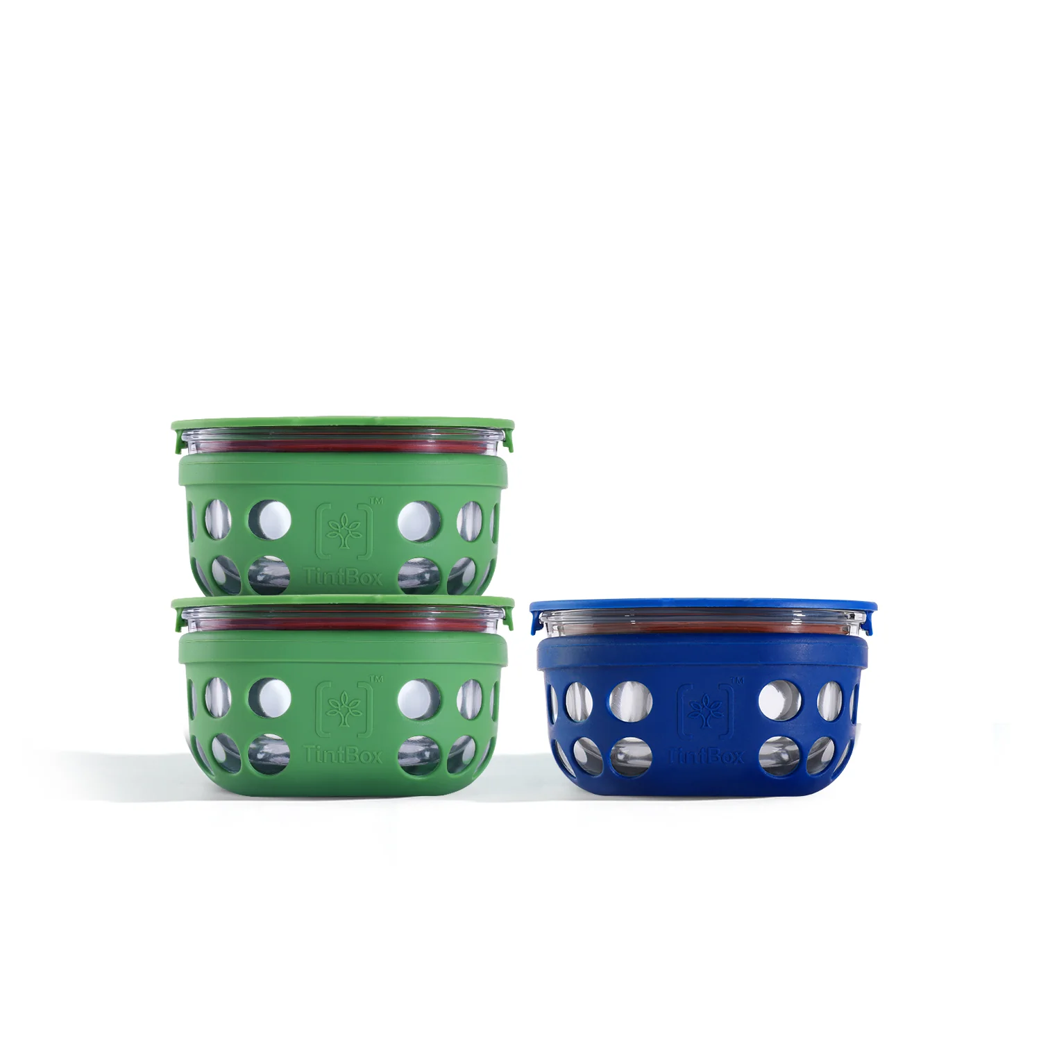 Break Resistant Borosilicate Glass Lunch Box Set of 3 (300ml x 3) with Silicone Sleeve | Microwave Safe & Leak proof Tiffin Box By TintBox - Image 19