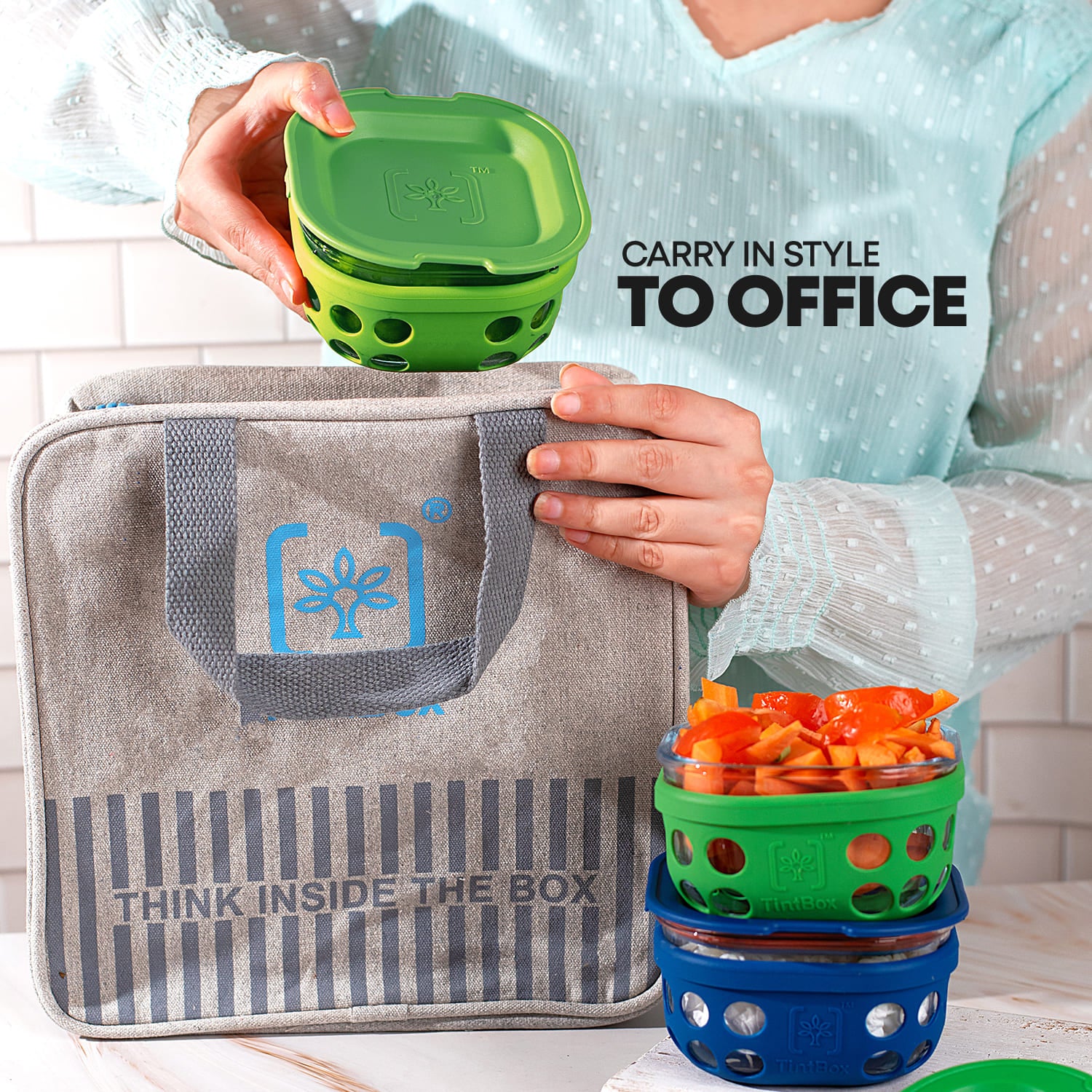 Borosilicate Glass Lunch Box with Silicone Sleeve, 300 ml - Image 13