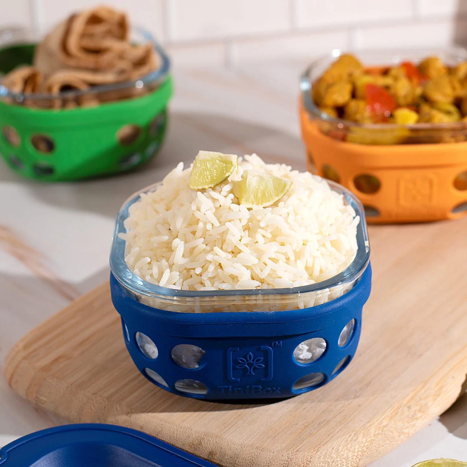 Borosilicate Glass Lunch Box with Silicone Sleeve, 300 ml - Image 5