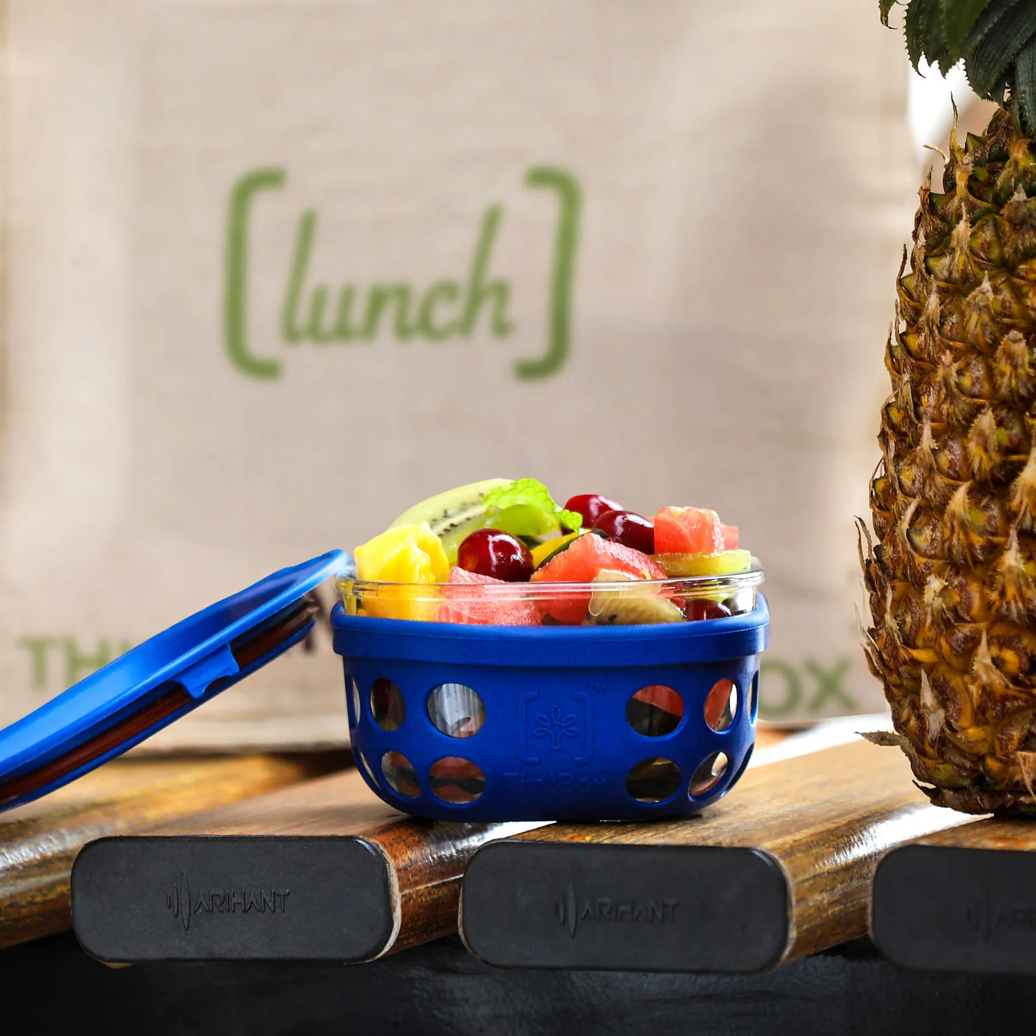 Borosilicate Glass Lunch Box with Silicone Sleeve, 300 ml - Image 4