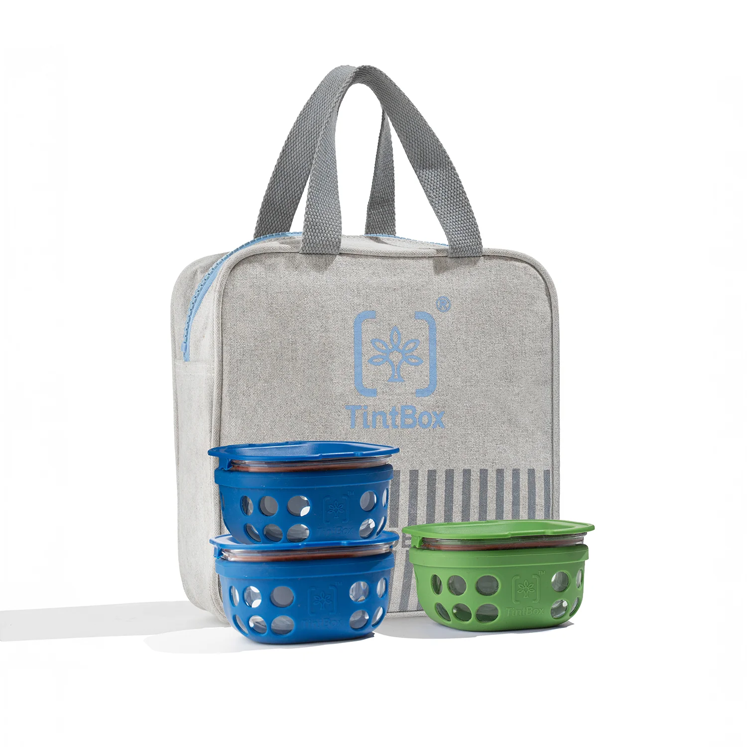 Borosilicate Glass Lunch Box Set of 3 (300ml x 3) with Silicone Sleeve with Canvas Lunch Bag | Microwave Safe & Leak proof Tiffin Box By TintBox - Image 15