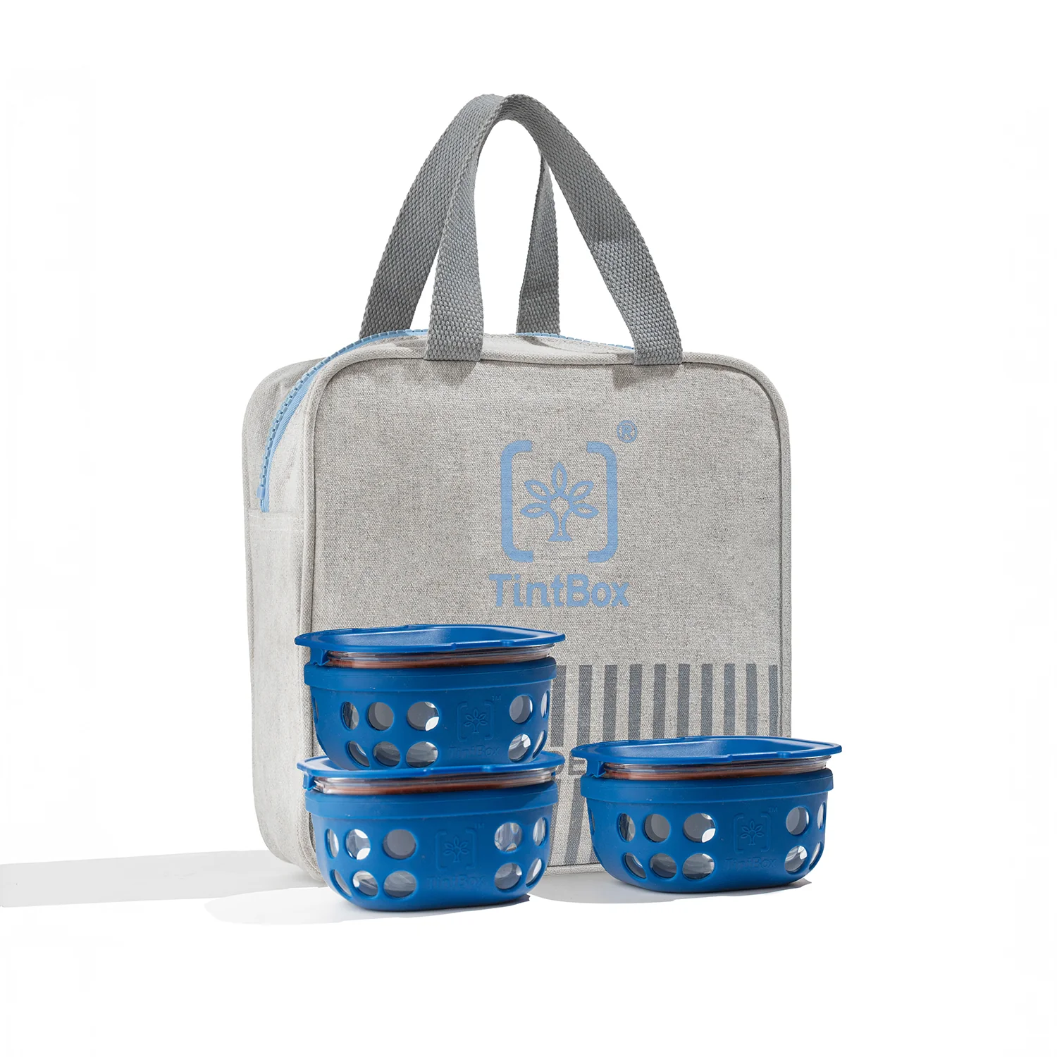 Borosilicate Glass Lunch Box Set of 3 (300ml x 3) with Silicone Sleeve with Canvas Lunch Bag | Microwave Safe & Leak proof Tiffin Box By TintBox - Image 26