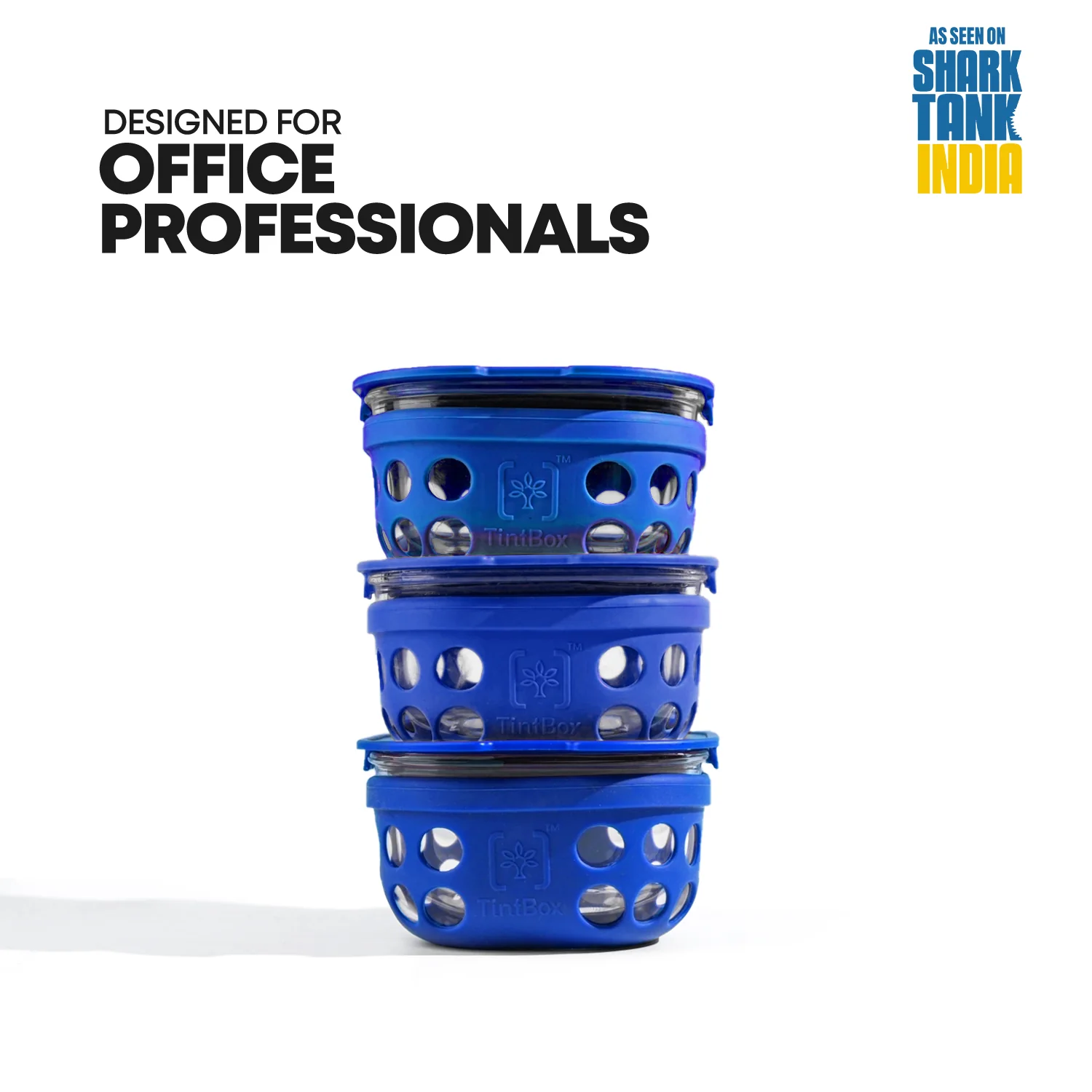 Break Resistant Borosilicate Glass Lunch Box Set of 3 (300ml x 3) with Silicone Sleeve | Microwave Safe & Leak proof Tiffin Box By TintBox - Image 14