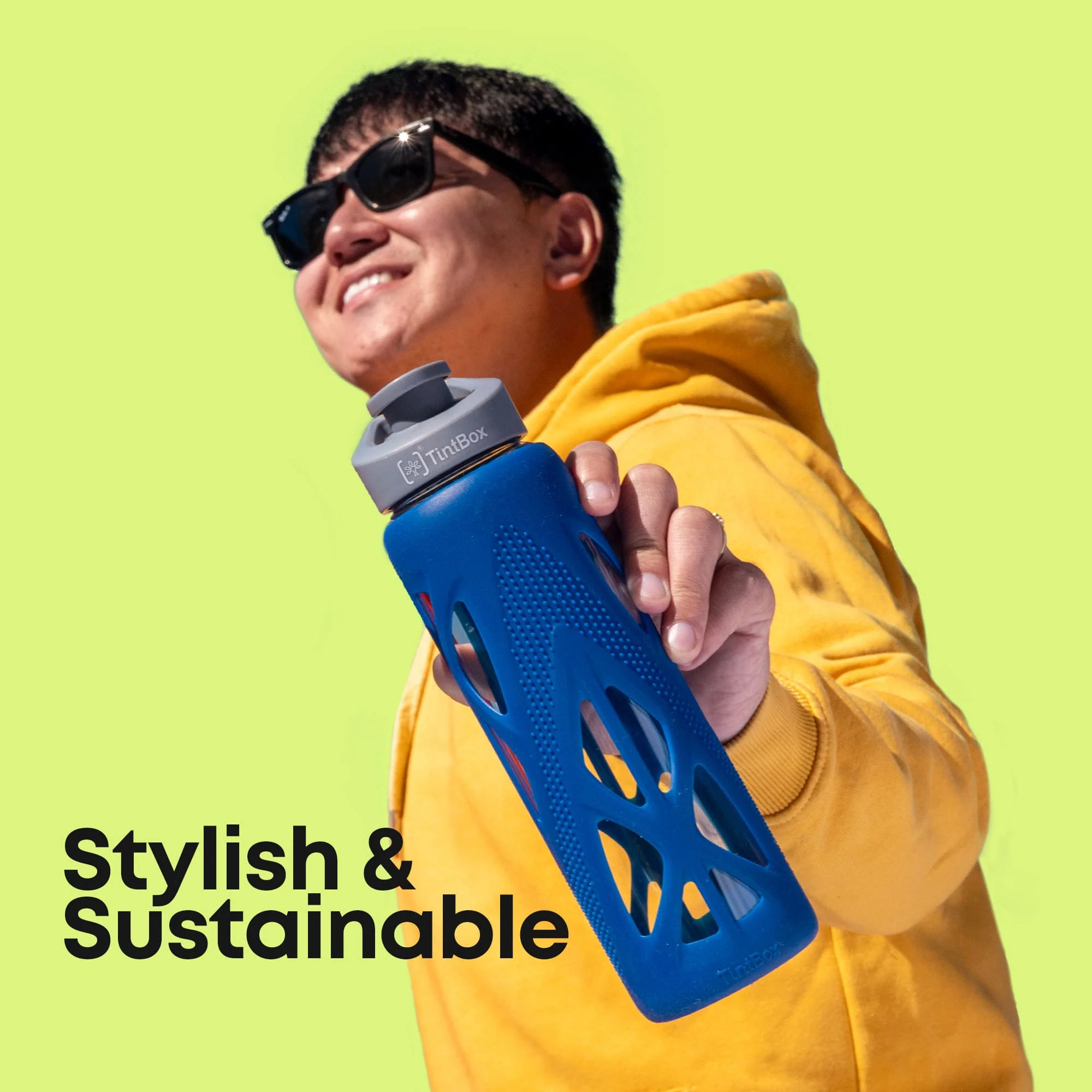 Borosilicate glass water bottle with cover (Silicone Sleeve) 750ml for Fridge, Office, Gym & Home - Image 24