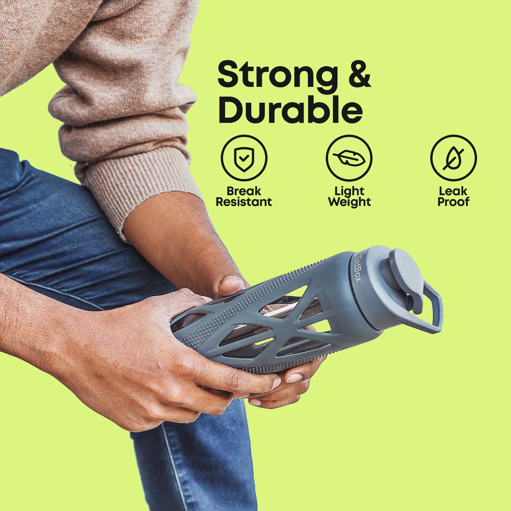 Borosilicate glass water bottle with cover (Silicone Sleeve) 750ml for Fridge, Office, Gym & Home - Image 32