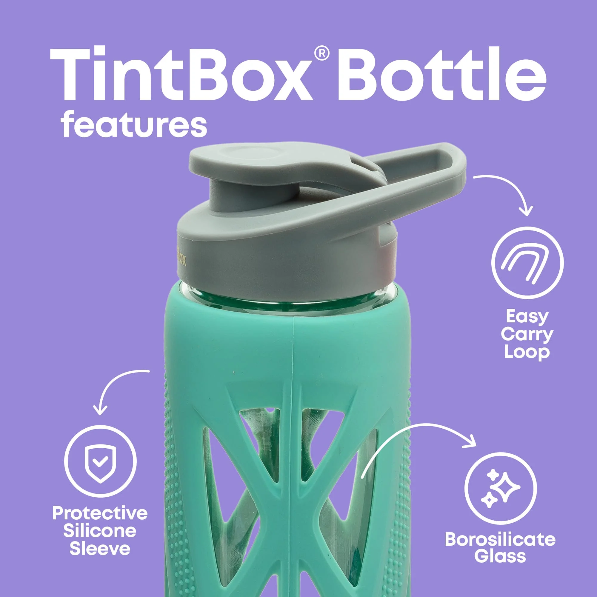 Borosilicate glass water bottle with cover (Silicone Sleeve) 750ml for Fridge, Office, Gym & Home - Image 4