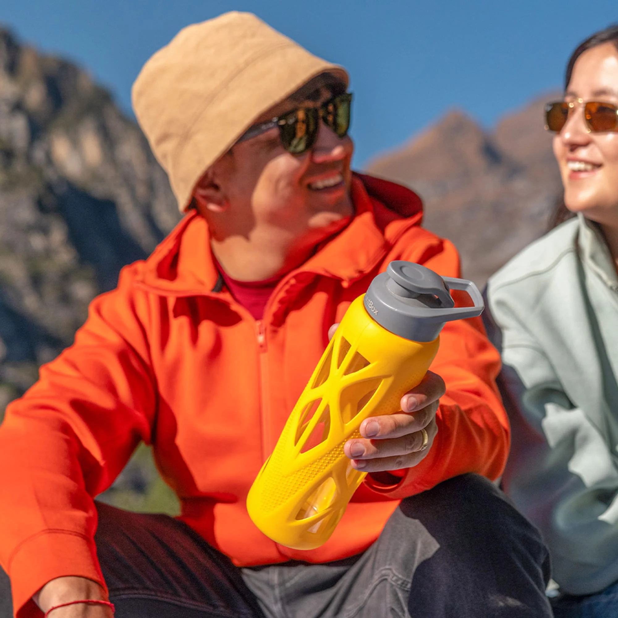 Borosilicate glass water bottle with cover (Silicone Sleeve) 750ml for Fridge, Office, Gym & Home - Image 51