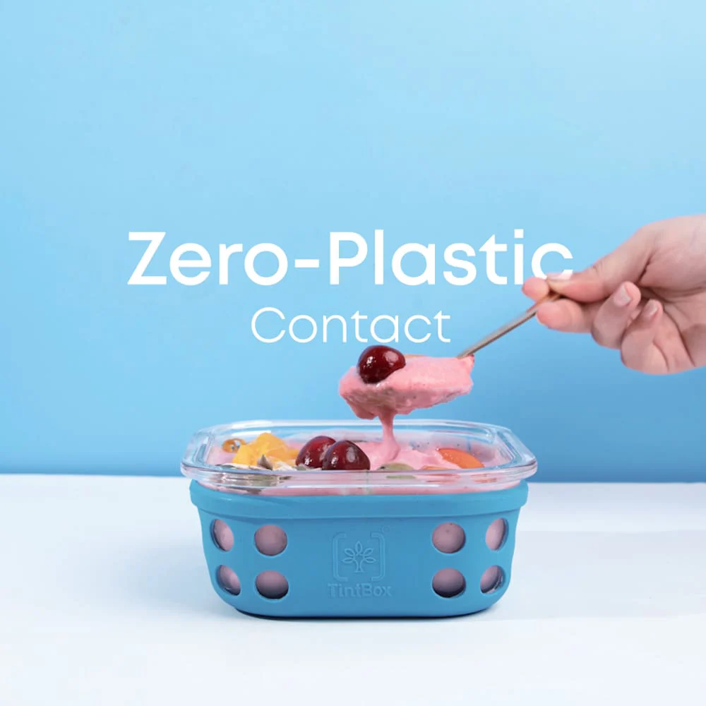 GlassUp 500 ml Borosilicate Glass Lunch Box with Glass Lid & Silicone Sleeve - Image 12