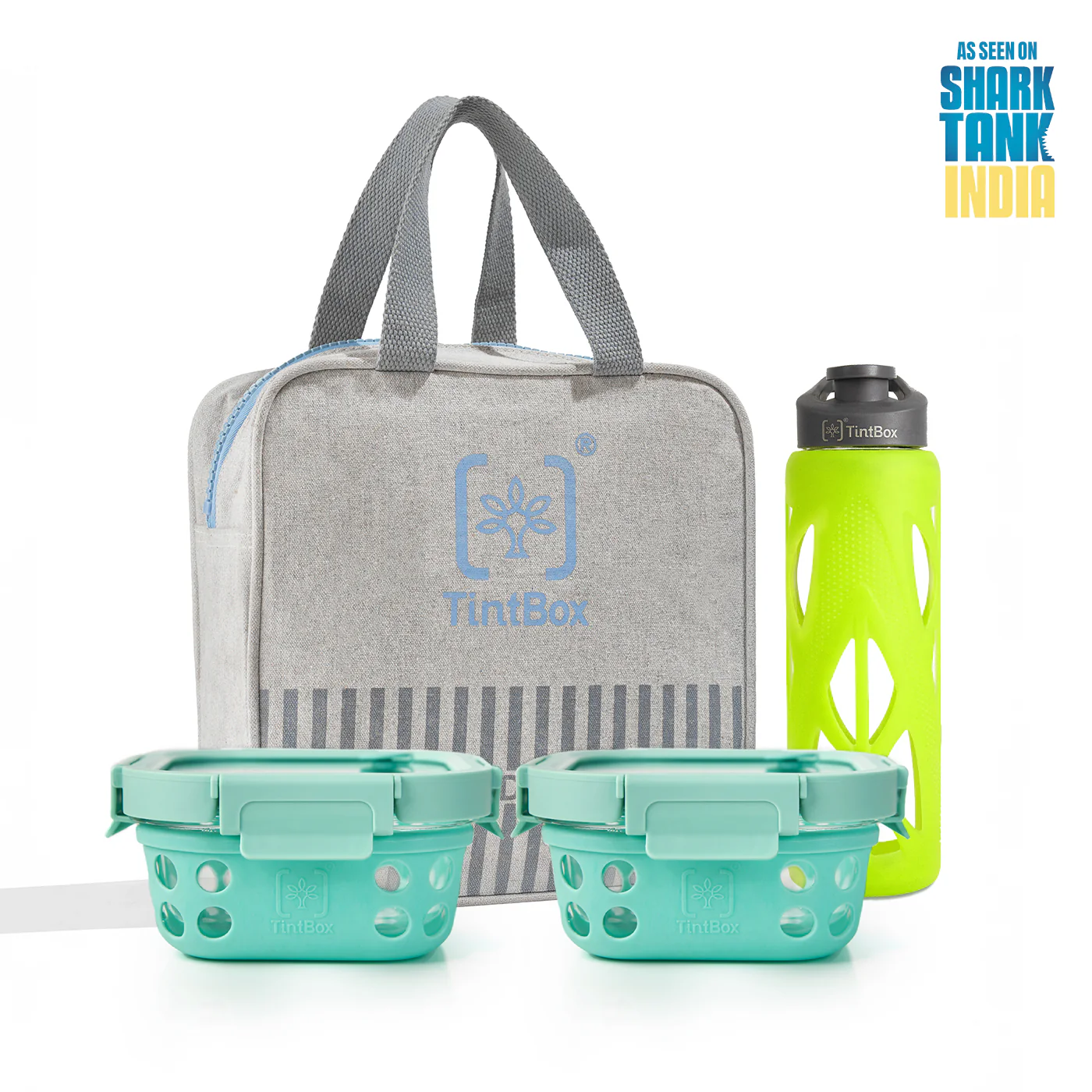 Set of 2 Green GlassUp ( 500ml ) Lunch Box with Bag & Bottle - Image 7