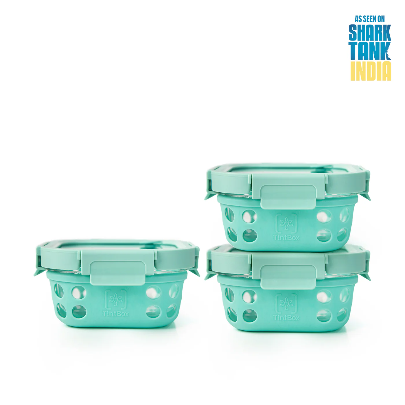 Glass Up Borosilicate Glass Lunch Box Set of 3 (500ml x 3) with Silicone Sleeve | Microwave Safe & Leak proof Tiffin Box By TintBox - Image 12