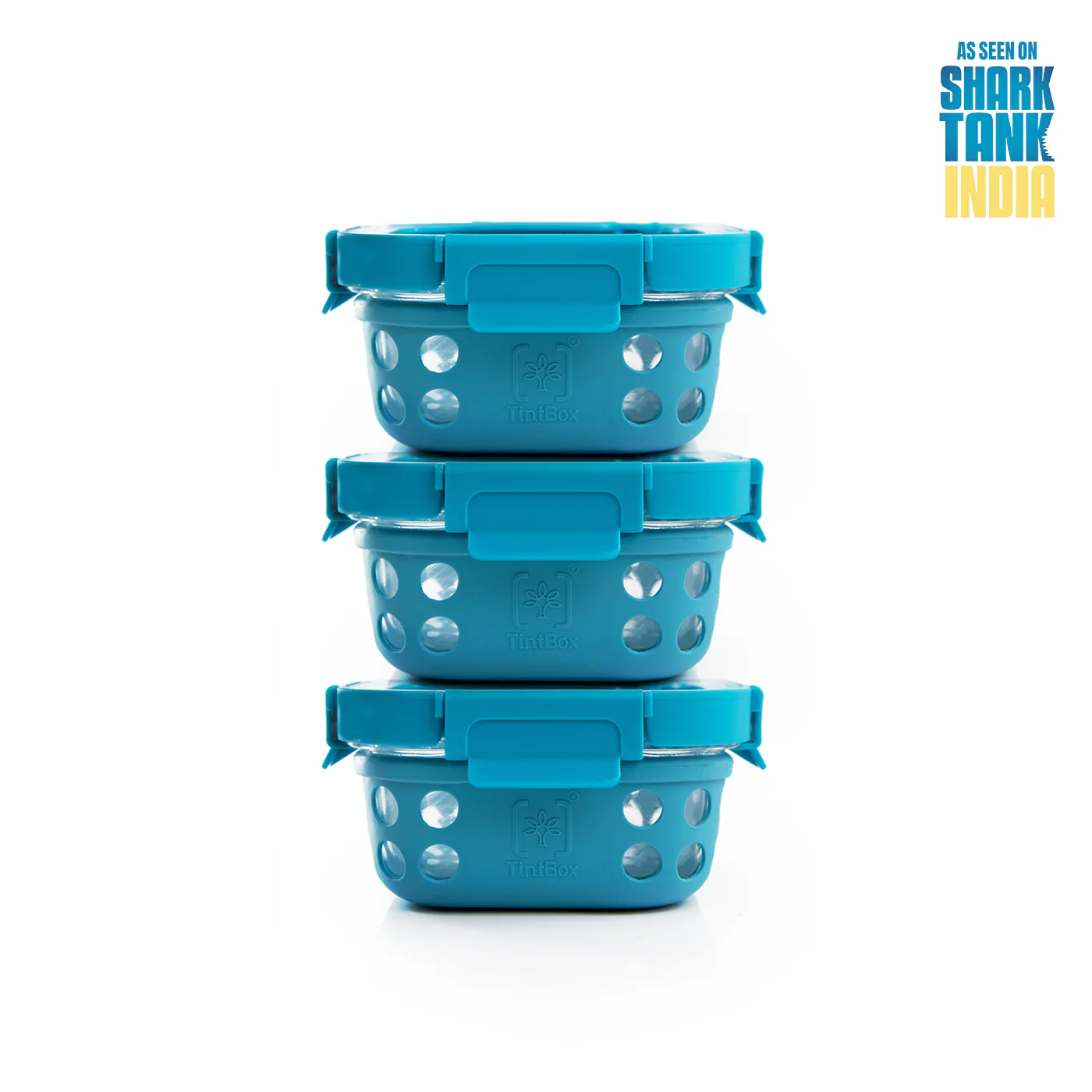 Glass Up Borosilicate Glass Lunch Box Set of 3 (500ml x 3) with Silicone Sleeve | Microwave Safe & Leak proof Tiffin Box By TintBox - Image 16