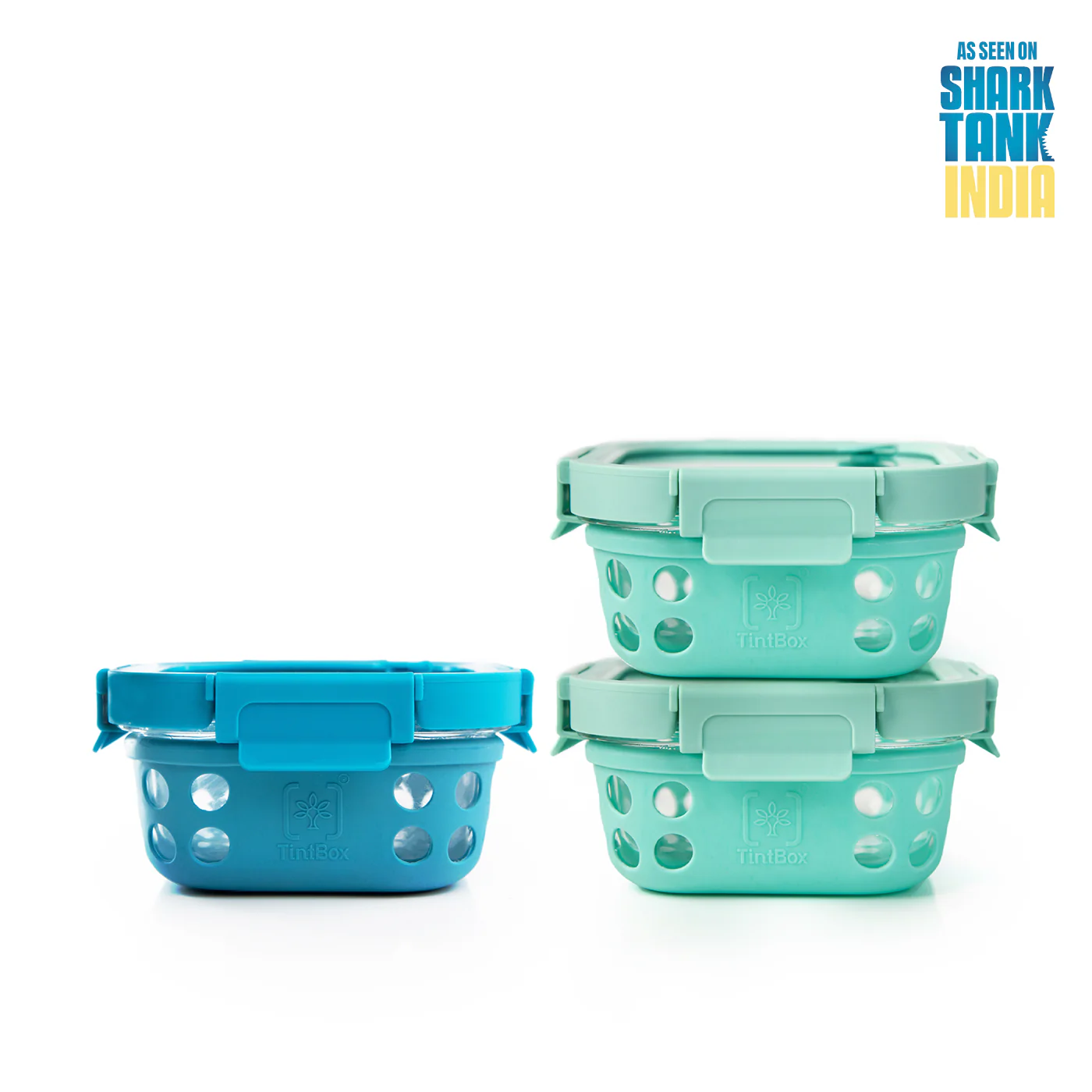 Glass Up Borosilicate Glass Lunch Box Set of 3 (500ml x 3) with Silicone Sleeve | Microwave Safe & Leak proof Tiffin Box By TintBox - Image 26